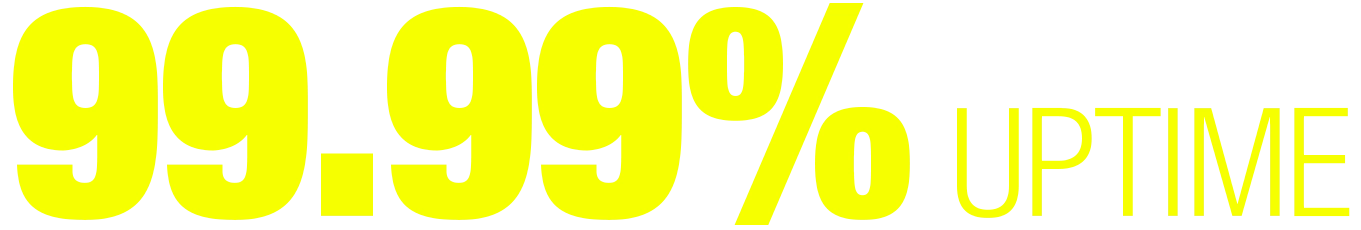99% Uptime 99.99% uptime Graphic
